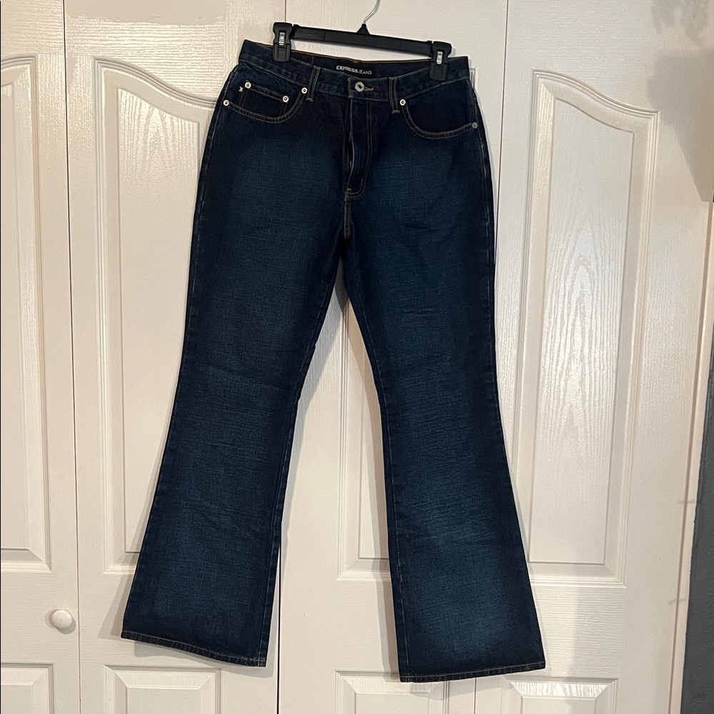 Express Jeans Vintage Extreme Flare Midnight Blue. Excellent condition. Y2K - Picture 3 of 7
